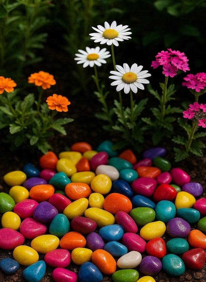 STONE HUB Multicolor Pebble Stones for Decoration, Plants Pots, Fish Tank Aquarium, Table, Vase Fillers, Home Decor 1 Kg (1 Kg) - Image 4